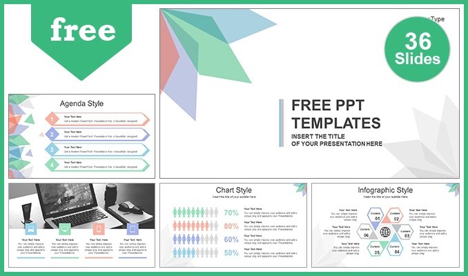 Abstract leaves presentation template slides