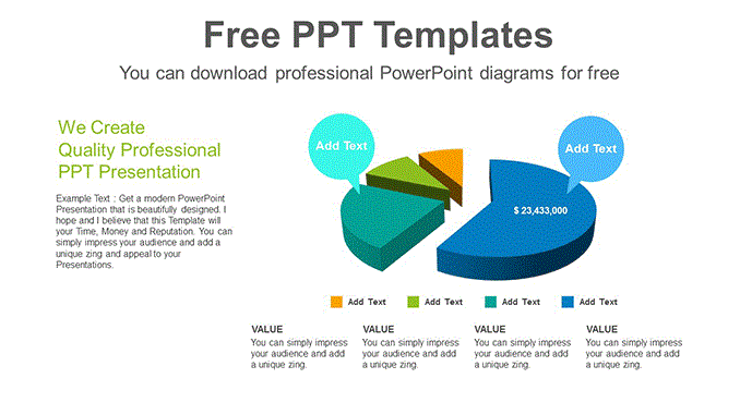 3D Pie Chart Slide Feature Image