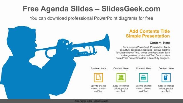 Naval-Trumpet-Playing-PowerPoint-Diagram Slide Feature Image