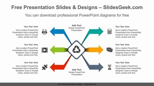 Center-symmetry-arrow-PowerPoint-Diagram-Template Feature image