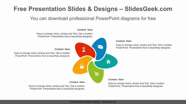 Five-Radial-Petals-PowerPoint-Diagram feature image
