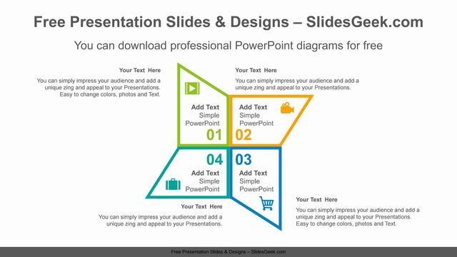 Four-Pinwheel-Wing-PowerPoint-Diagram feature image