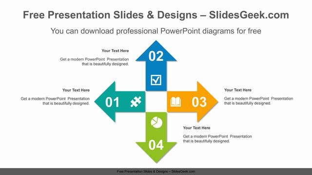 Four-Radial-Arrow-PowerPoint-Diagram feature image