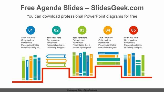 Shelf-arranged-books-PowerPoint-Diagram-Templates Feature Image