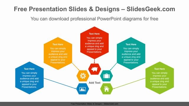 Semi-Radial-Pentagram-PowerPoint-Diagram slide feature image