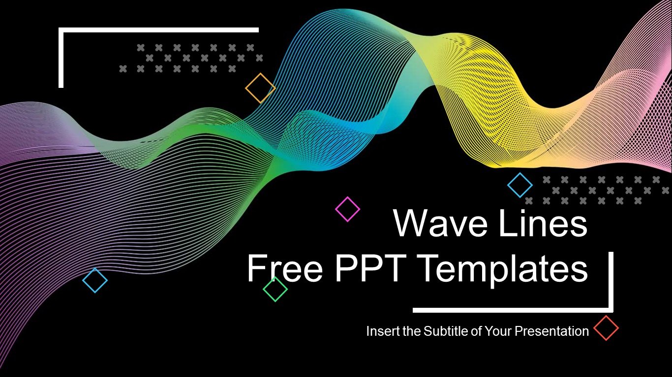 Wave Lines PowerPoint Presentation Template _ Feature Image