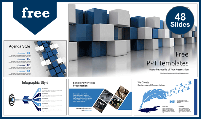 Abstract-Blue-Cube-PowerPoint-Templates-Feature Image