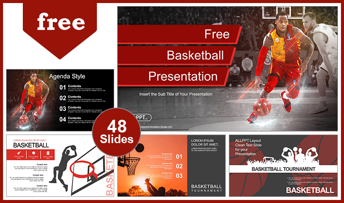 Professional-Basketball-Player-Sports-PowerPoint-Templates-Feature image