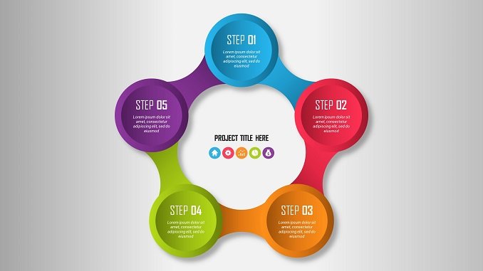 Free Colorful Circular PowerPoint Infographic Template