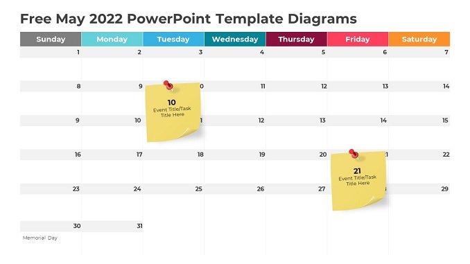 Free May 2022 PowerPoint Template Diagrams
