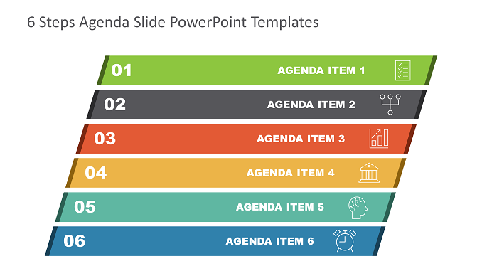 Steps Colorful Agenda Slide Feature Image