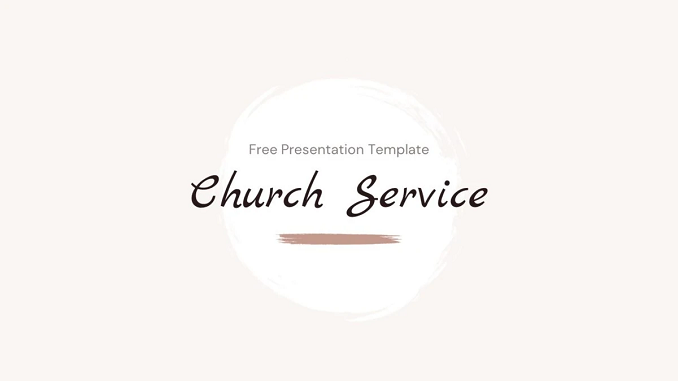 Church Service PowerPoint Template feature image
