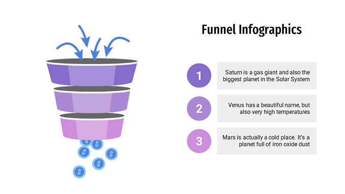 data processing funnel infographics presentation template feature image