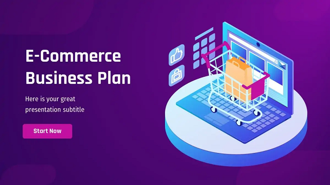 E-Commerce Business Plan PowerPoint Template feature image