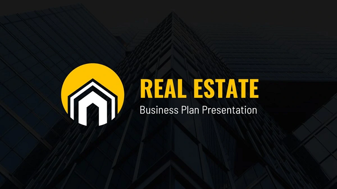 Real Estate Business Plan PowerPoint Template feature image