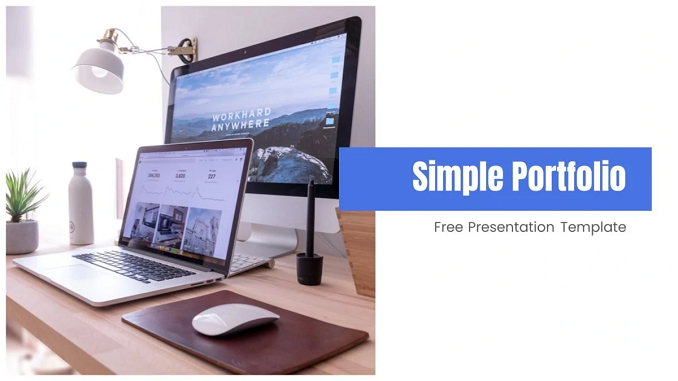 Simple Portfolio PowerPoint Template feature image