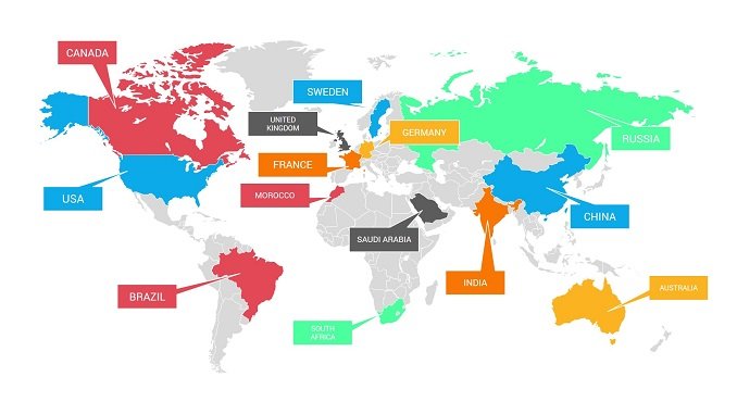World map Infographics presentation template