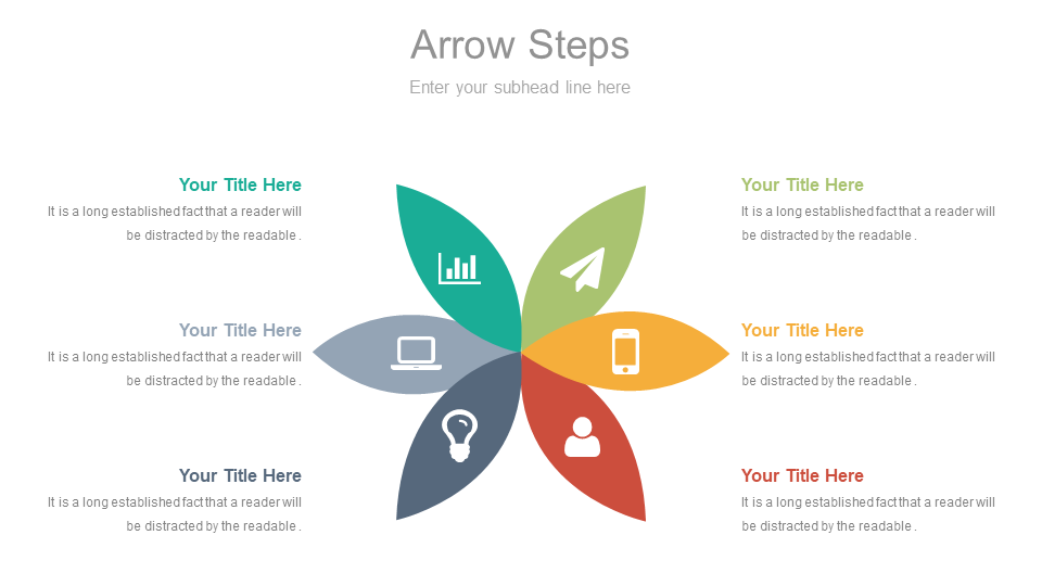 Arrow Steps 6 Periods Presentation template by slidesgeek.com feature image