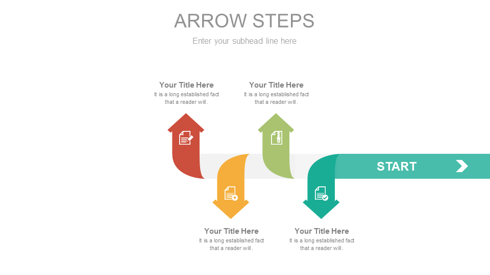 Arrow Steps Agenda presentation template by SlidesGeek.com feature image