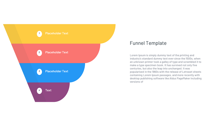 Graphic Funnel Design for PowerPoint and Google Slides Presentations downloadable at SlidesGeek.com for free