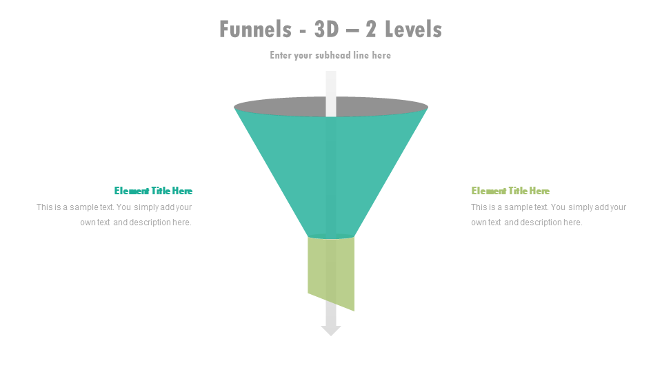 3D Funnel 2 Levels Template for presentations in PowerPoint by SlidesGeek.com feature image