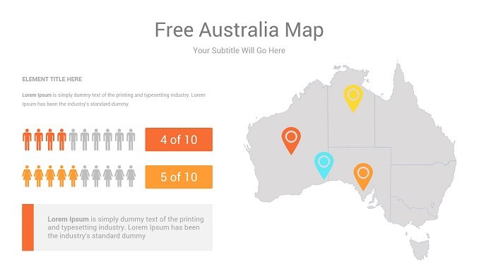 Free Australia Map PowerPoint Template