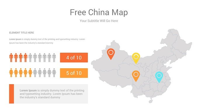 Free China Map PowerPoint Template