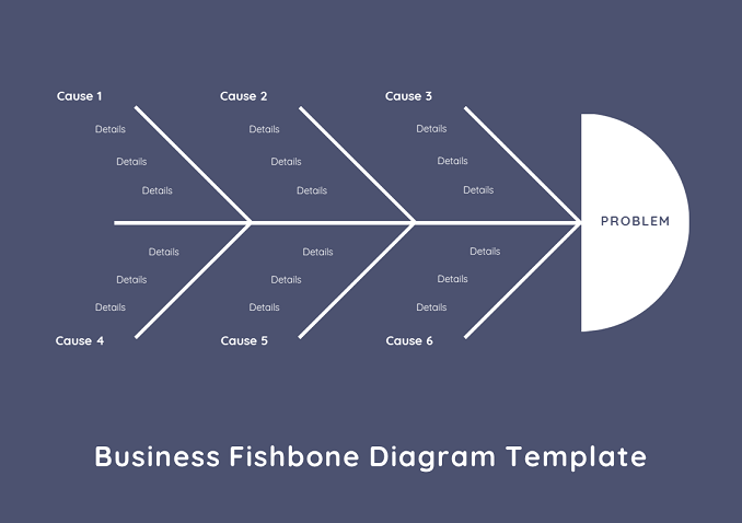 Elegant Business Fishbone Diagram