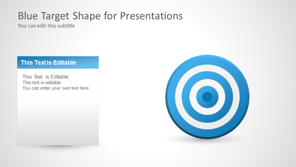Blue Target Diagram for presentations in PowerPoint and Google Slides