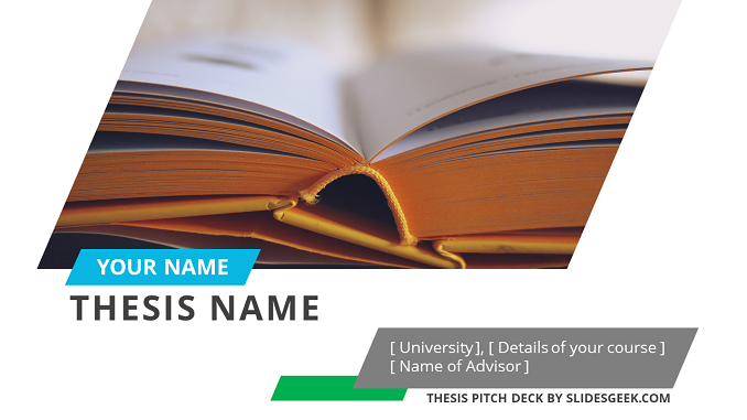 Thesis Pitch Deck Presentation template by SlidesGeek