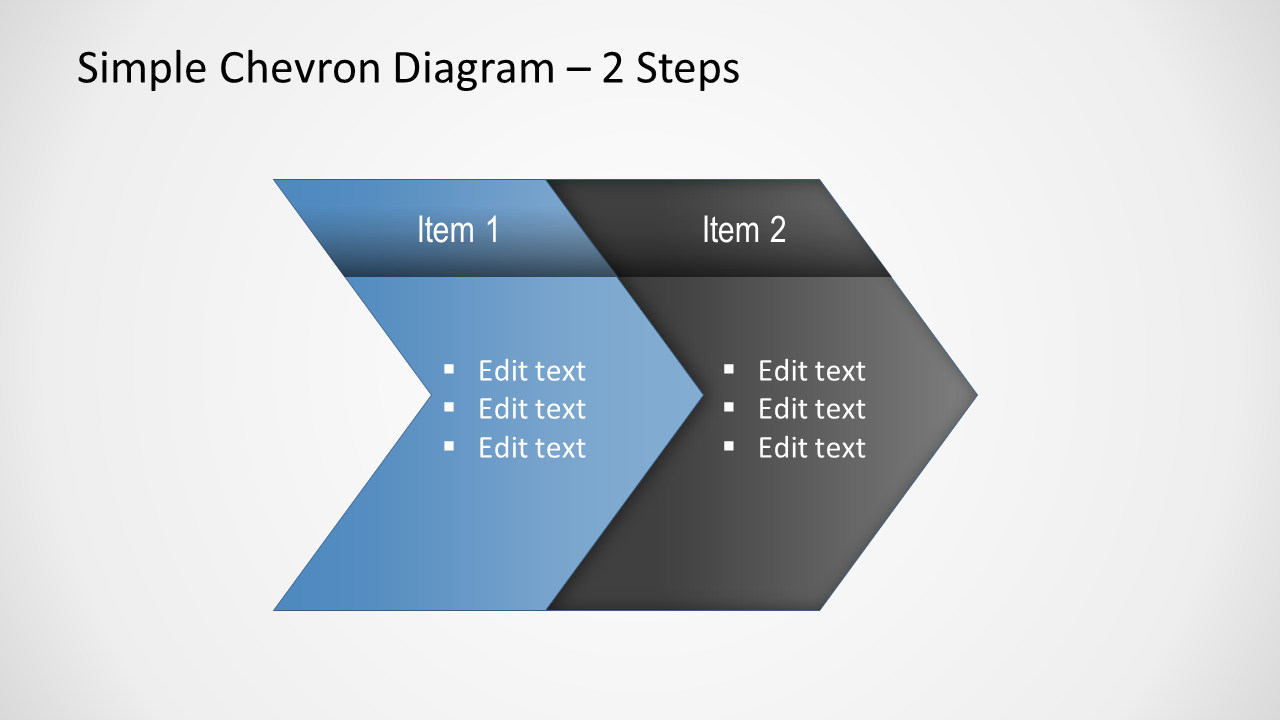 Two Steps Chevron Diagram for Presentations