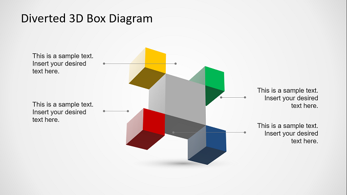 Diverted 3D Box Diagram presentation template feature image