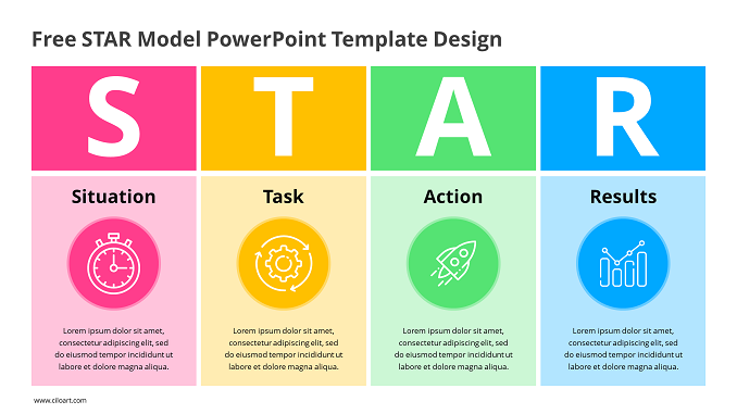 Free STAR Model PowerPoint Template Design