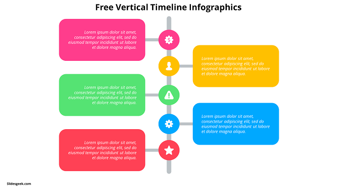 Free Vertical Timeline Infographics PowerPoint Template Designs