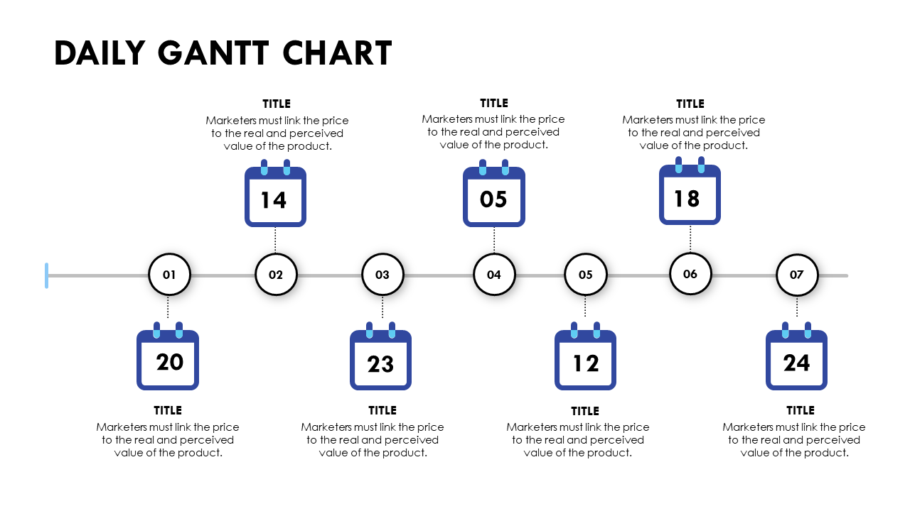 Daily gantt chart presentation template