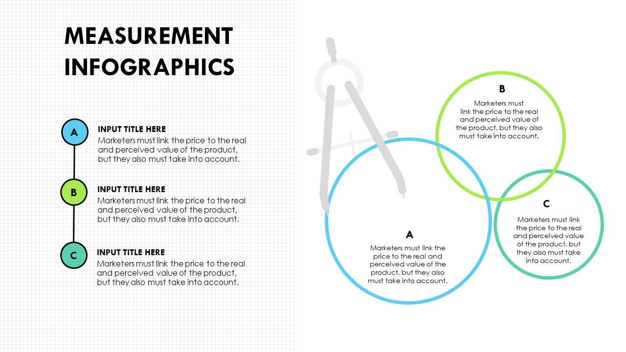 Measurement Infographics presentation template design for free