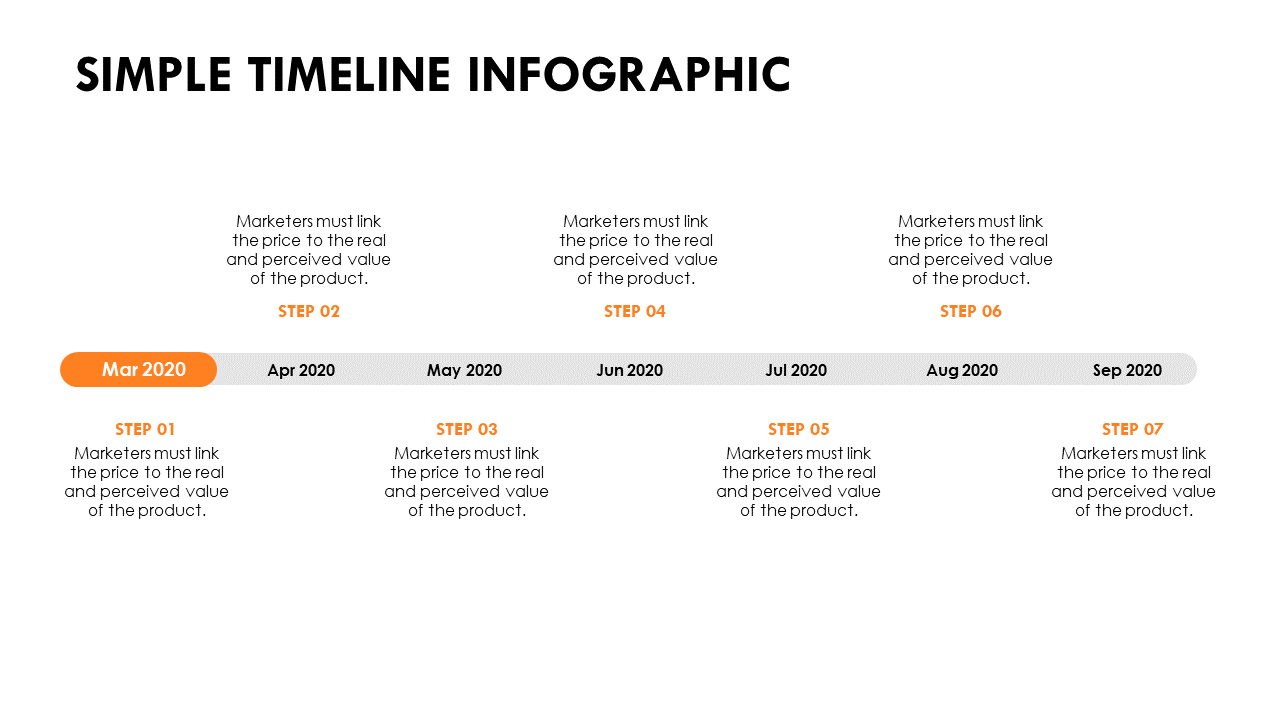 Simple timeline infographic