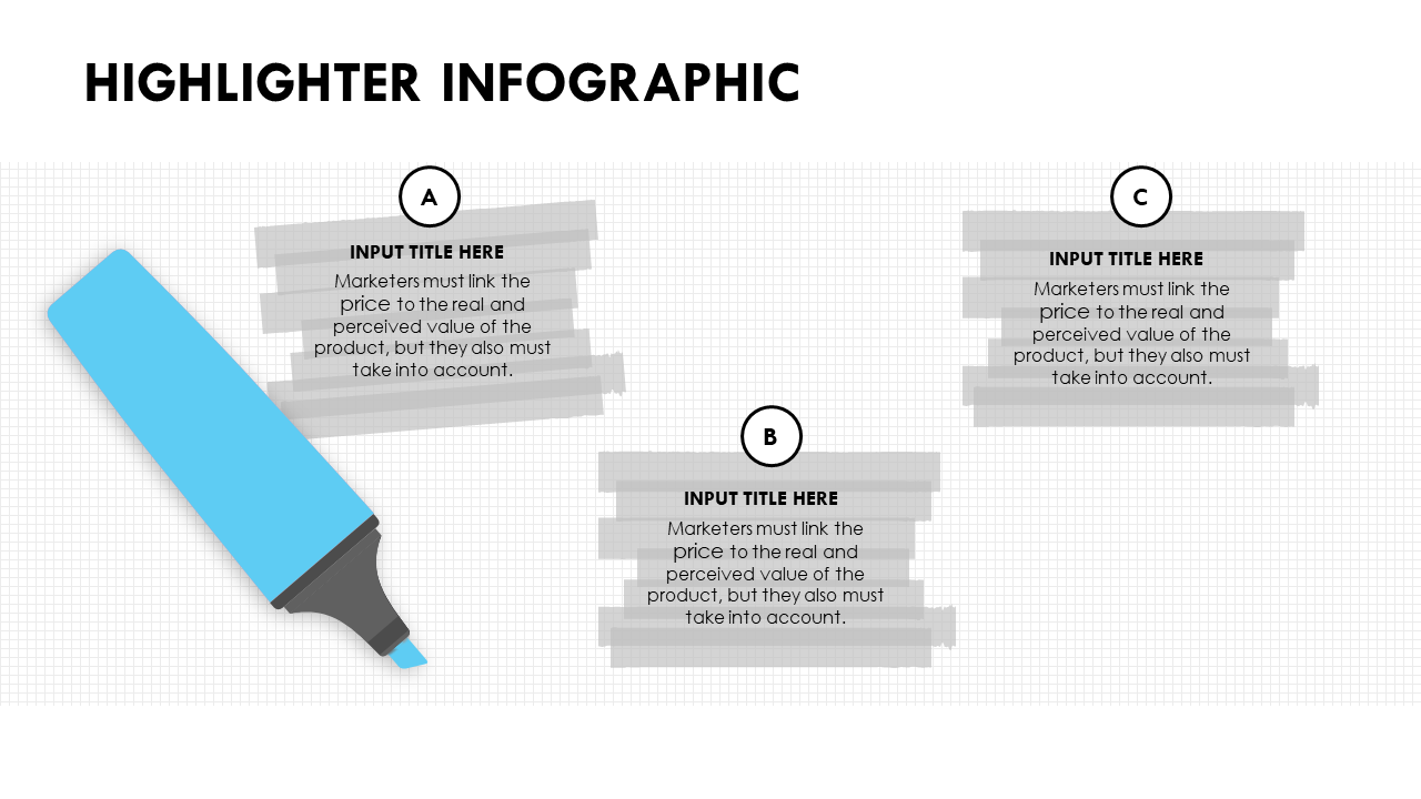 highlighter Infographic design for presentations
