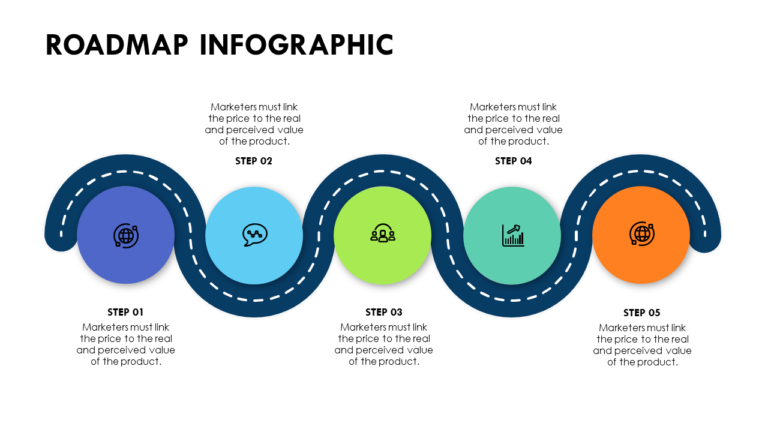 Infographic Serpentine Roadmap For PowerPoint Presentations